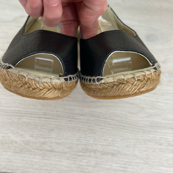 NWOT Fabiolas Espadrilles Black Leather Upper - Picture 3 of 11